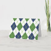 Personalisierte geklappte Navy & Green Golf Mittei Dankeskarte (Rückseite)