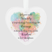 Personalisierte Gelassenheit Gebet Wasserfarbe Ornament (Vorderseite)