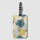 Personalisierte gelb-blaue Gepäckmarke Gepäckanhänger (Vorderseite Vertikal)