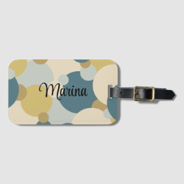 Personalisierte gelb-blaue Gepäckmarke Gepäckanhänger