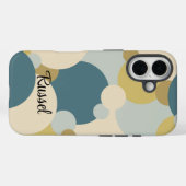 Personalisierte gelb-blaue Moleküle iPhone Gehäuse Case-Mate iPhone Hülle (Rückseite (Horizontal))