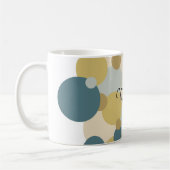 Personalisierte gelb-blaue Moleküle Kaffeetasse (Links)