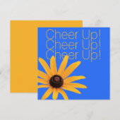 Personalisierte gelbe Blume Blaue Keule nach oben (Vorne/Hinten)