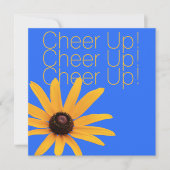 Personalisierte gelbe Blume Blaue Keule nach oben (Vorderseite)