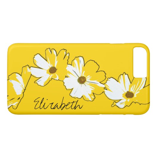 Personalisierte Gelbe Daisenkette Case-Mate iPhone Hülle (Rückseite (Horizontal))