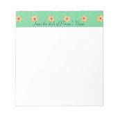 Personalisierte gelbe Daisy-Border-Notepad Notizblock (Vorderseite)