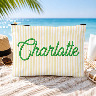 Personalisierte Gelbe Goldene Sand-Reisetasche Zubehörtasche