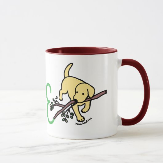 Personalisierte gelbe Labrador-Liebe-Tasse Tasse (Rechts)