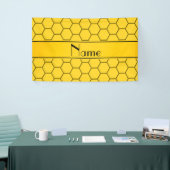Personalisierte gelbe Namensbienenwabe Banner (Messeveranstaltung)