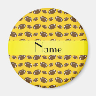 Personalisierte gelbe Namensfußball Magnet