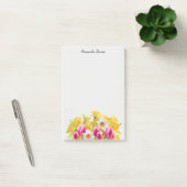 Personalisierte gelbe Narzissen-Blumennotizen Post-it Klebezettel (Büro)