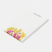 Personalisierte gelbe Narzissen-Blumennotizen Post-it Klebezettel (angewinkelt)