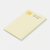 Personalisierte gelbe Narzissen Post-it-Notizen Post-it Klebezettel (angewinkelt)