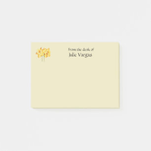 Personalisierte gelbe Narzissen-Post-it-Notizen Post-it Klebezettel