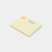 Personalisierte gelbe Narzissen-Post-it-Notizen Post-it Klebezettel (angewinkelt)