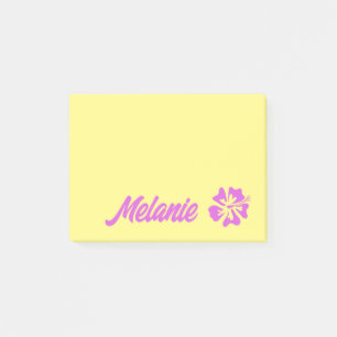 Personalisierte gelbe Post-it®-Noten mit Blume Post-it Klebezettel