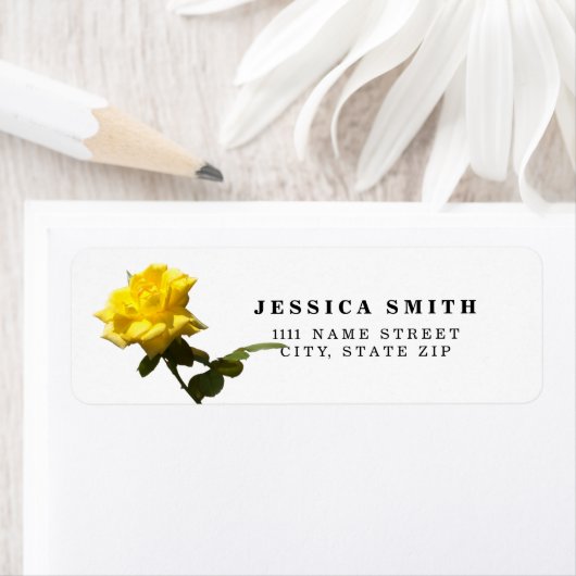 Personalisierte Gelbe Rose (Insitu)