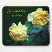 Personalisierte gelbe Rosenblumen Mousepad (Vorne)