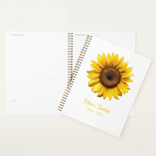 Personalisierte Gelbe Sonnenblume Planer (Anzeige)