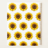 Personalisierte Gelbe Sonnenblume Planer (Rückseite)