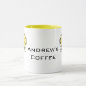 Personalisierte gelbe Sprache-Blase Tasse (Zentrum)