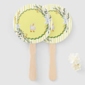 personalisierte gelbe Streifen Entbeinungstafel Fächer (Vorne und Hinten)