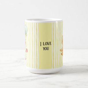 personalisierte gelbe Streifen Entbeinungstafel Kaffeetasse