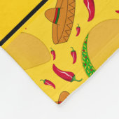 Personalisierte gelbe Tacos Sombreros-NamensChilis Fleecedecke (Ecke)