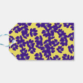 Personalisierte gelbe und lila Blume Geschenkanhänger (Rückseite Horizontal)