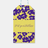 Personalisierte gelbe und lila Blume Geschenkanhänger (Vorderseite)