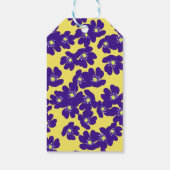 Personalisierte gelbe und lila Blume Geschenkanhänger (Rückseite)