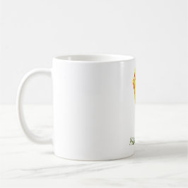 Personalisierte gelbe und rote Tulpe Kaffeetasse