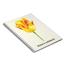 Personalisierte gelbe und rote Tulpe