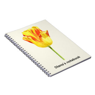 Personalisierte gelbe und rote Tulpe Notizblock