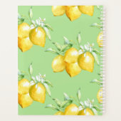 Personalisierte Gelbe Zitronen auf hellgrün Planer (Rückseite)