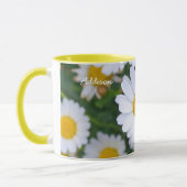 Personalisierte Gelbklingelwinger-Tasse mit Daisy Tasse (Links)