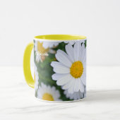 Personalisierte Gelbklingelwinger-Tasse mit Daisy Tasse (Vorderseite Links)