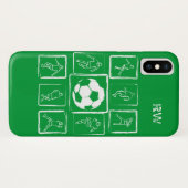 Personalisierte gemalte Fußballfähigkeiten Case-Mate iPhone Hülle (Rückseite (Horizontal))