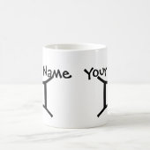 Personalisierte Gemini-Tasse - Schwarz-Weiß-Zodiak Kaffeetasse (Mittel)