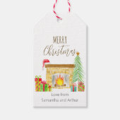 Personalisierte gemütliche Weihnachtsfeier - Weihn Geschenkanhänger (Vorderseite)