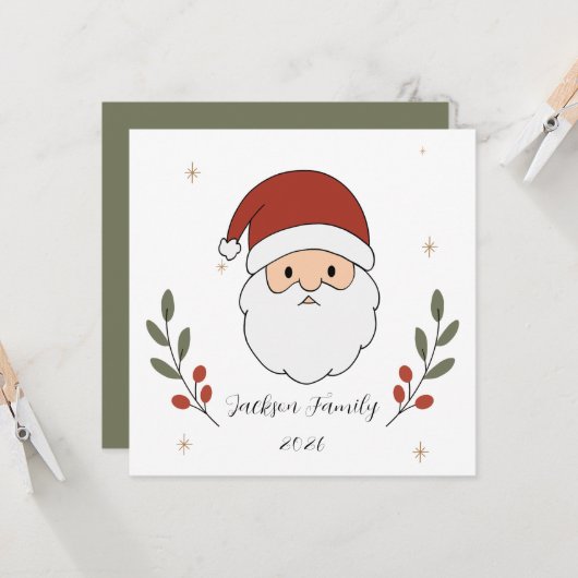 Personalisierte gemütliche Weihnachtsmann-Weihnach (Vorderseite/Rückseite Beispiel)