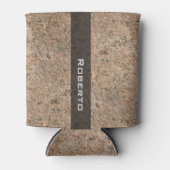 Personalisierte Geologie Rock Textur mit Namen Dosenkühler (Vorderseite)