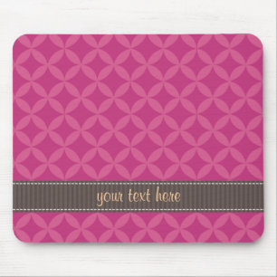 Personalisierte geometrische Diamanten rosa Flamb Mousepad