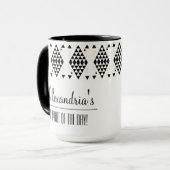 Personalisierte geometrische Dreiecke Tasse (Vorderseite Links)