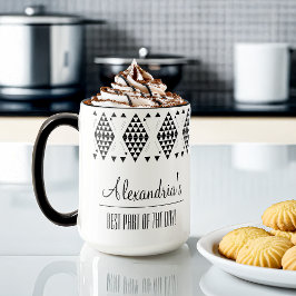 Personalisierte geometrische Dreiecke Tasse