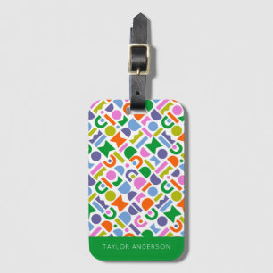 Personalisierte geometrische Formen Gepäckanhänger