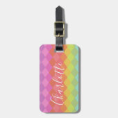 Personalisierte geometrische Formen Gepäckanhänger (Vorderseite vertikal)