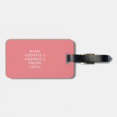 Personalisierte geometrische Formen Gepäckanhänger (Rückseite horizontal)