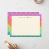 Personalisierte geometrische Formen Mitteilungskarte (Vorderseite/Rückseite Beispiel)