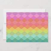 Personalisierte geometrische Formen Mitteilungskarte (Rückseite)
